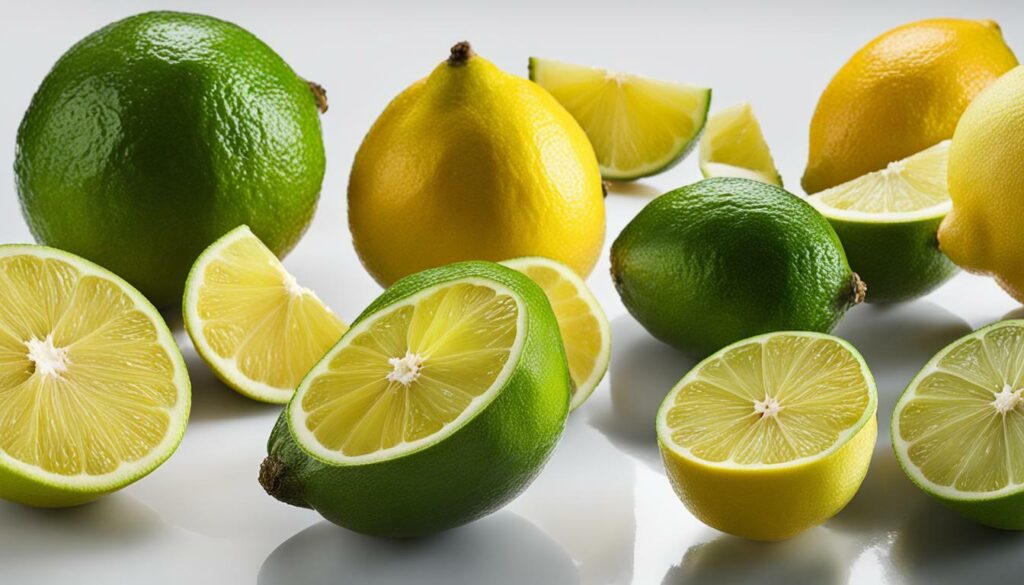 Limoen en citroen