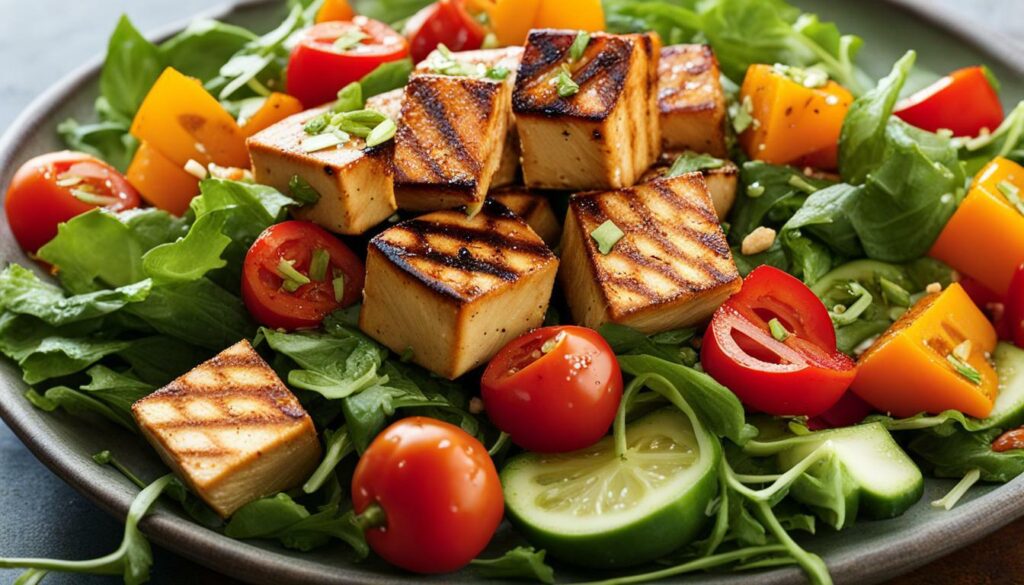 gegrilde tofu salade